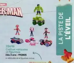 King Jouet Marvel - coffret véhicules et figurines des 3 ans offre