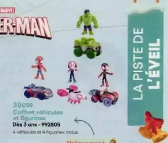 King Jouet Marvel - coffret véhicules et figurines des 3 ans offre