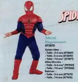 King Jouet Spiderman - déguisement 873870 offre