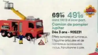 King Jouet Camion de pompier offre
