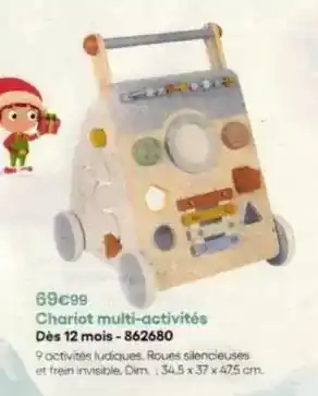 King Jouet Playmobil - chariot multi-activités dés 12 mois - 862680 offre