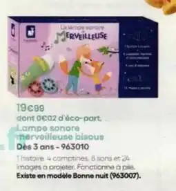 King Jouet Lampe sonore nerveilleuse bisous dés 3 ans-963010 offre