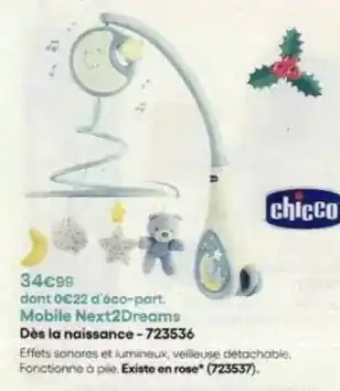 King Jouet Chicco - dés la naissance - 723536 offre