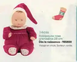 King Jouet Babipouce rose grenadine 28 cm dès la naissance - 985800 offre