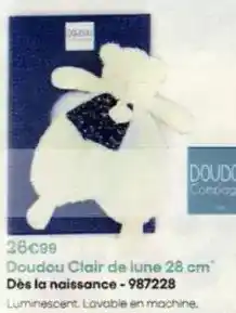 King Jouet Doudou clair de lune 28 cm offre