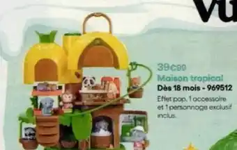King Jouet Maison tropical des 18 mois offre
