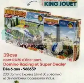 King Jouet King - domino racing et super dealer dès 6 ans-968639 offre