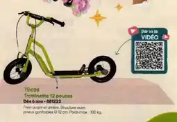 King Jouet Trottinette 12 pouces dès o gins-881222 offre
