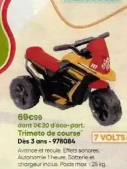 King Jouet Trimoto de course offre