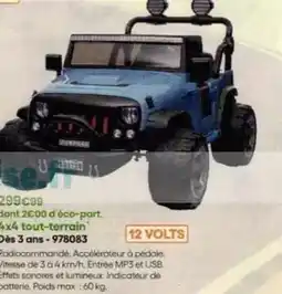 King Jouet 4x4 tout-terrain des 3 ans 978083 offre