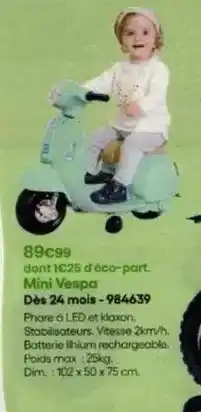 King Jouet Dim - mini vespa offre