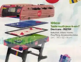 King Jouet Dim - table multi-jeux 4-en-1 dès 6 ans-952709 offre