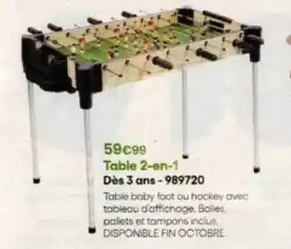 King Jouet Table 2-en-1 dès 3 ans-989720 offre