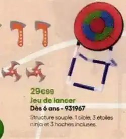 King Jouet Ninja - jeu de lancer dès 6 ans-931967 offre
