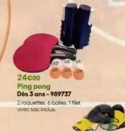 King Jouet Ping pong dès 3 ans-989737 offre