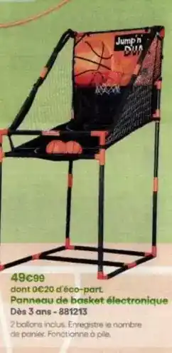 King Jouet Panneau de basket électronique offre