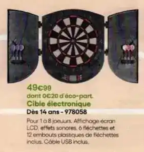 King Jouet Cible électronique dès 14 ans-978058 offre