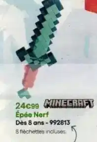 King Jouet Nerf - epée des 8 ans offre