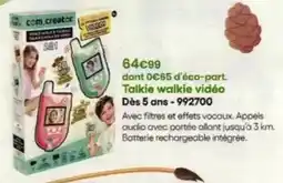 King Jouet Talkie walkie vidéo dès 5 ans-992700 offre