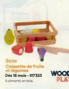 King Jouet Caissette de fruits et légumes des 18 mois - 817323 offre