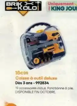 King Jouet King - caisse à outil deluxe dés 3 ans-992834 offre