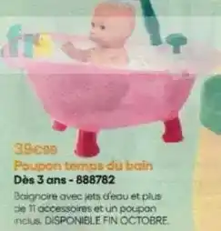 King Jouet Poupon temps du bain offre
