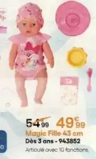 King Jouet Lego - magic fille 43 cm dès 3 ans - 943852 offre