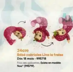 King Jouet Bébé cabrioles lina la fraise dès 18 mois - 995718 offre