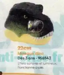 King Jouet Masque dino dès 3 ans-956543 offre