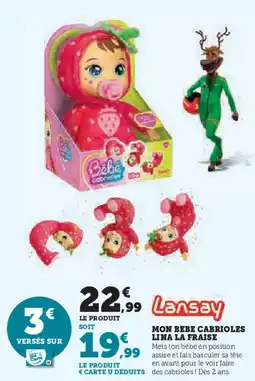 Super U Mon bebe cabrioles lina la fraise offre