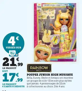 Super U Poupee junior high musique offre