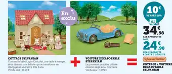 Super U Cottage sylvanian + voiture decapotable sylvanian offre