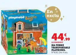 Super U Ma ferme transportable playmobil offre