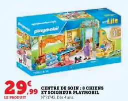 Super U Centre de soin: 8 chiens et soigneur playmobil offre
