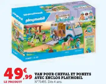 Super U Van pour cheval et poneys offre