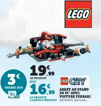 Super U Arret au stand voiture ferrari offre