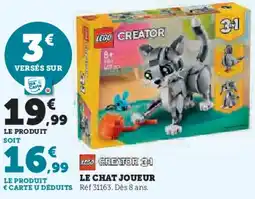 Super U Le chat joueur offre