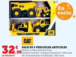 Super U Pack de 4 vehicules articules offre
