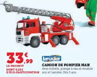 Super U Camion de pompier man offre