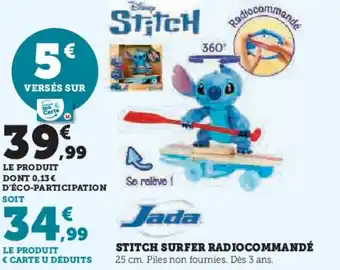 Super U Stitch surfer radiocommandé offre