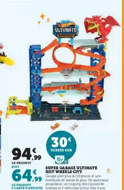 Super U Super garage ultimate hot wheels city offre