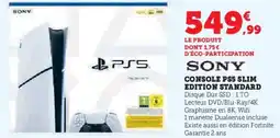 Super U Console ps5 slim edition standard offre