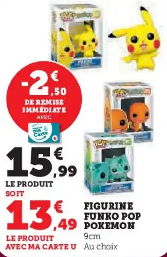Super U Figurine funko pop pokemon offre