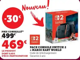 Super U Pack console switch 2 + mario kart world offre