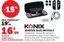 Super U Konix starter pack switch 2 offre