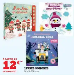 Super U Livres sonores offre