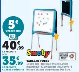 Super U Tableau tubes offre