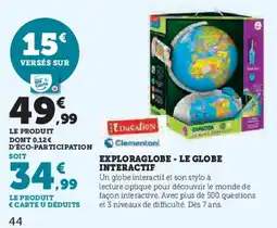 Super U Exploraglobe - le globe interactif offre