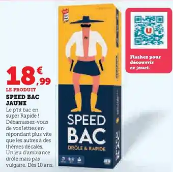 Super U Speed bac jaune offre