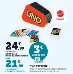 Super U Uno extreme offre